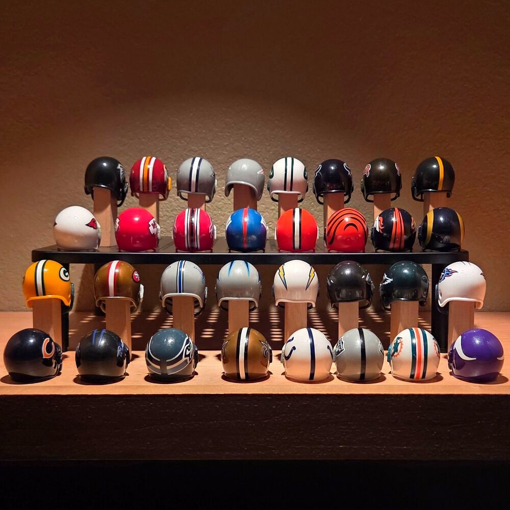 Riddell Tracker NFL 2018 Micro Gumball Helmets Full Set Collectible AFC NFC - Picture 6 of 6